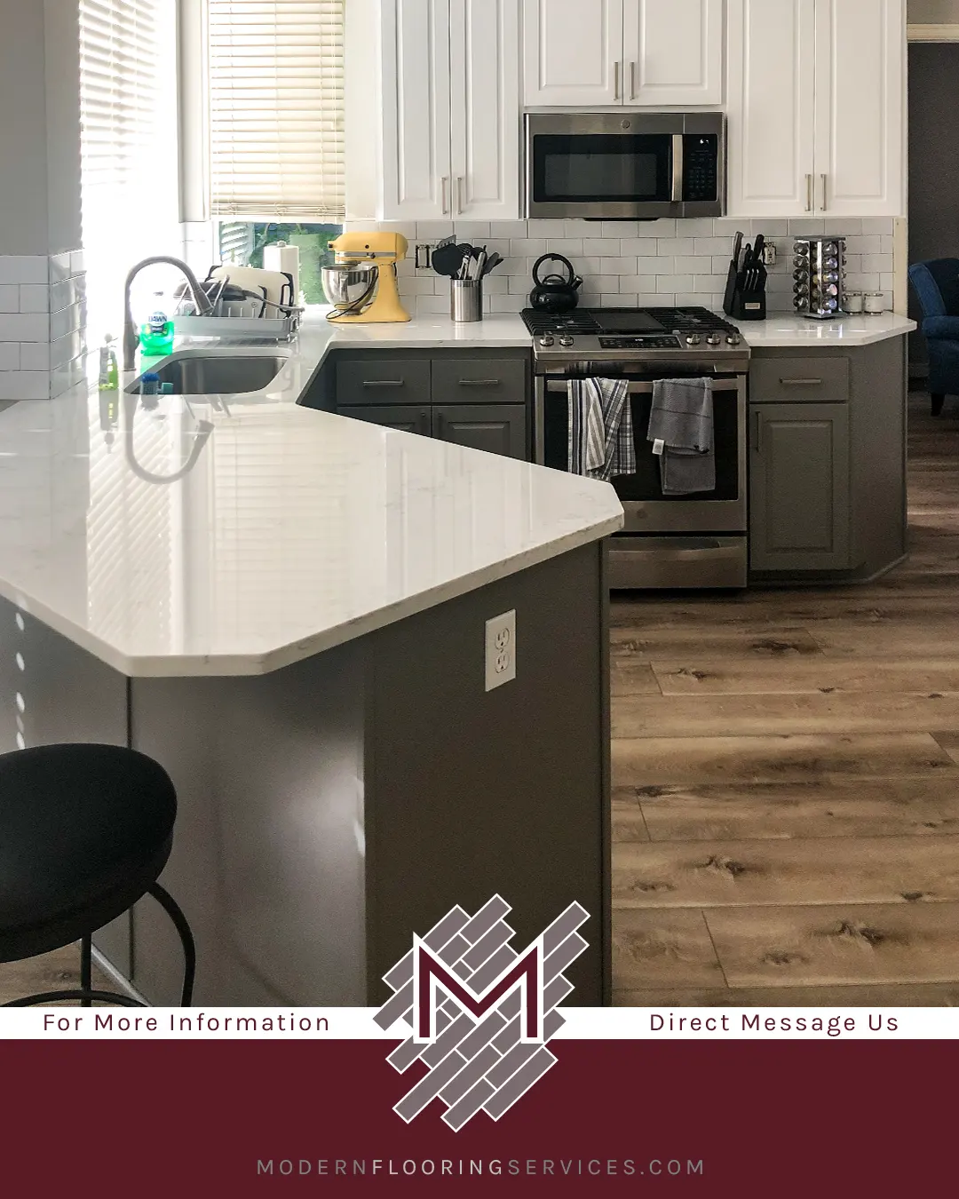 NuCore Deerfield Hickory Rigid Core Luxury Vinyl Plank Flooring Installation