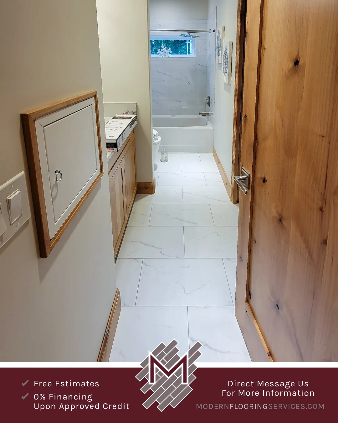 Bathroom Tile Installation.