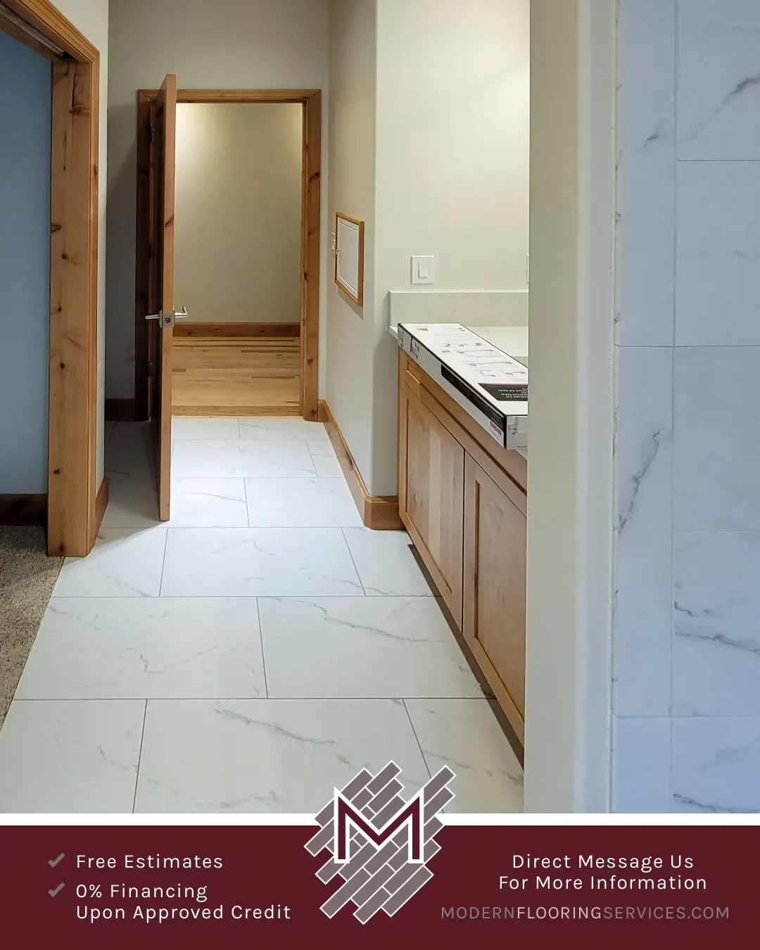 Bathroom Tile Flooring Installation.