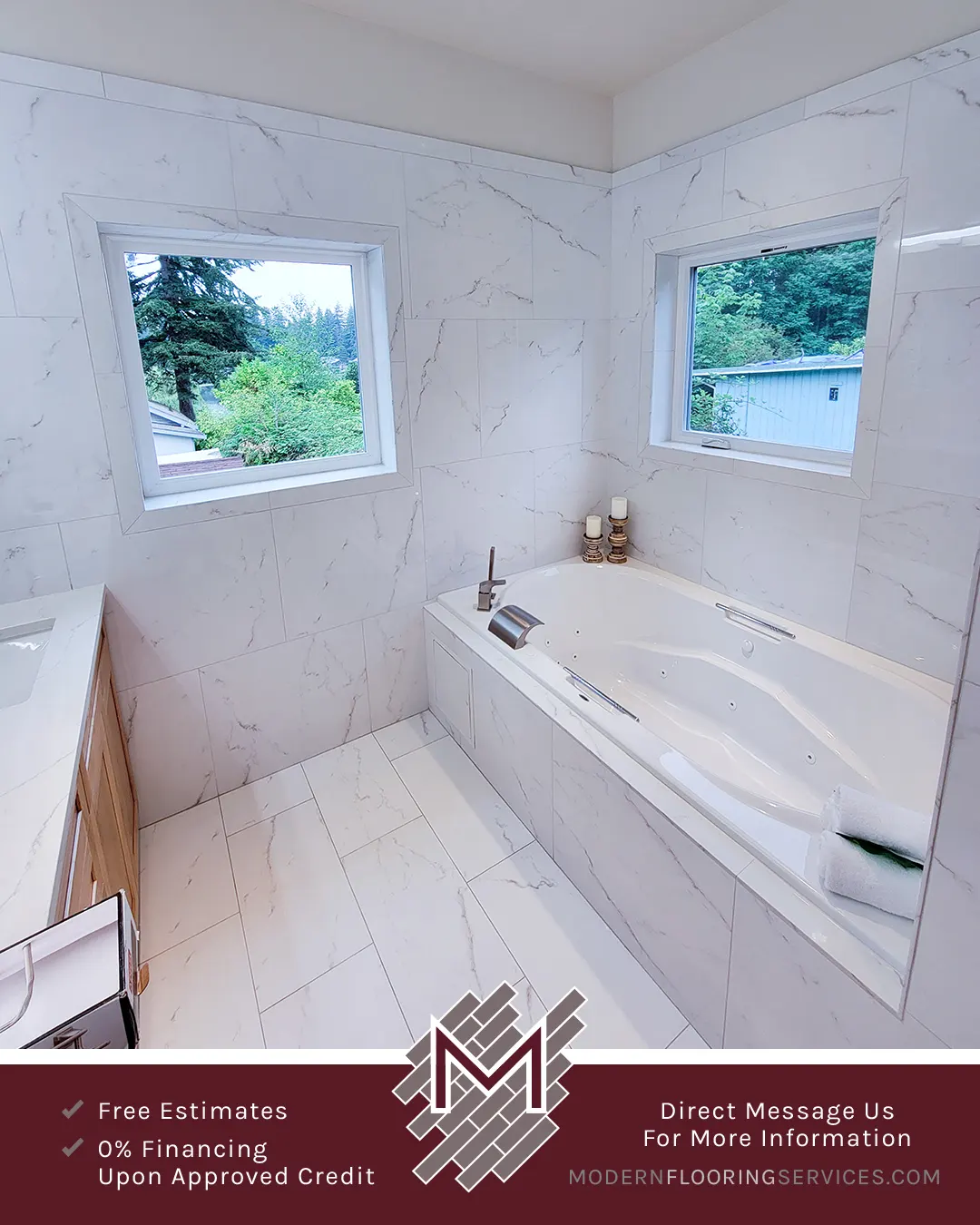 Bathroom Tile Flooring Installation.