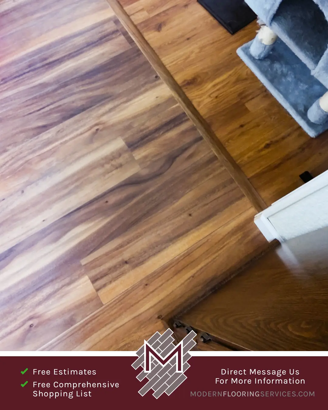 Tobacco Road Acacia Laminate Flooring Installation By Modern Flooring Services.