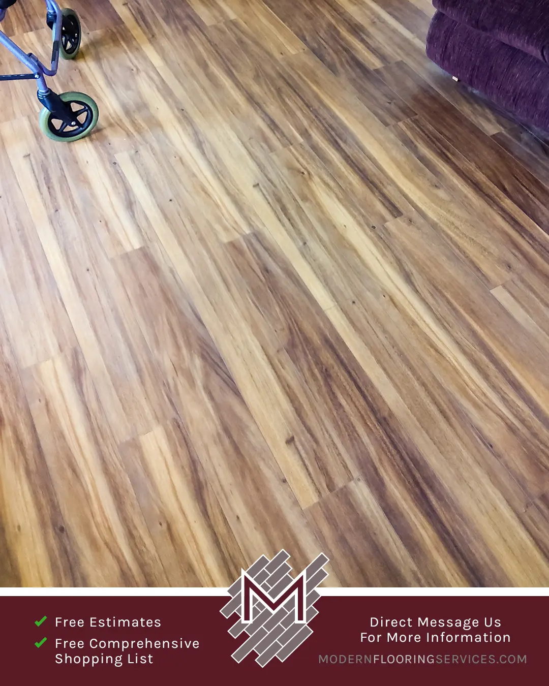 Tobacco Road Acacia Laminate Flooring Installation By Modern Flooring Services.