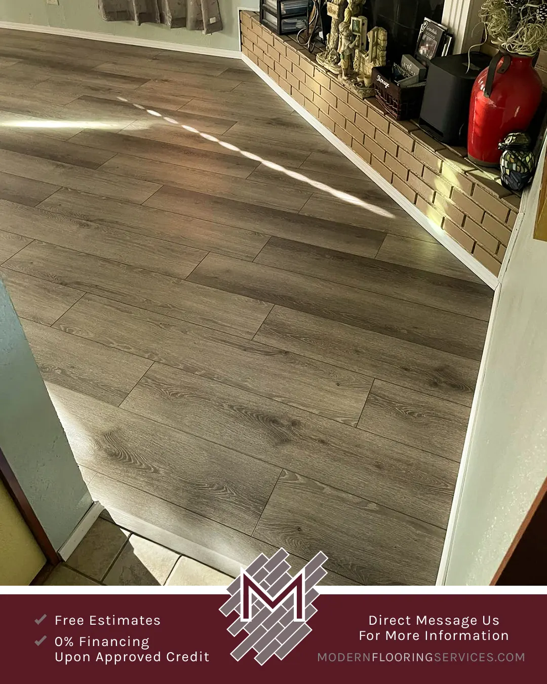 Luxurious Laminate Flooring Installation By Modern Flooring Services.