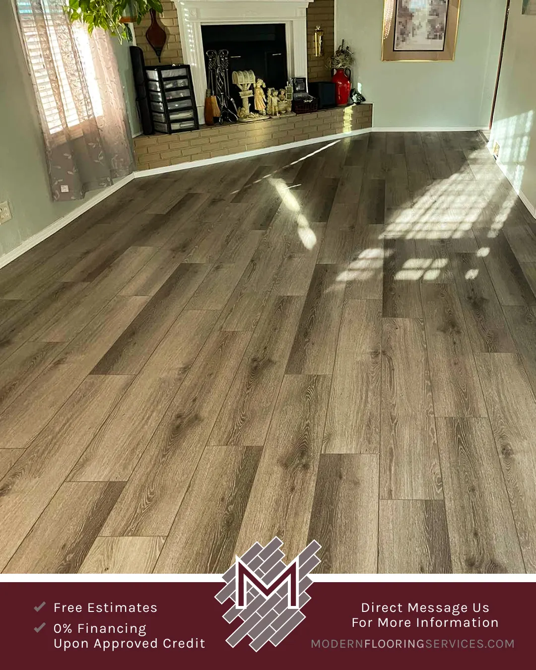 Luxurious Laminate Flooring Installation By Modern Flooring Services.
