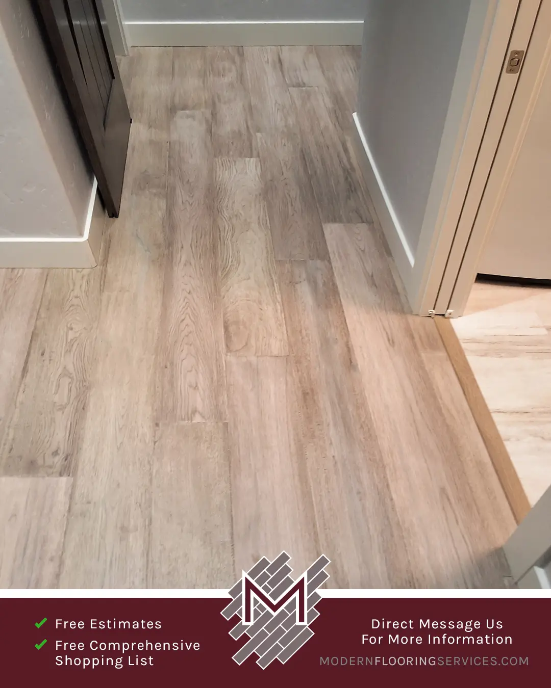 Engineered Hickory Hardwood Flooring Installation By Modern Flooring Services.