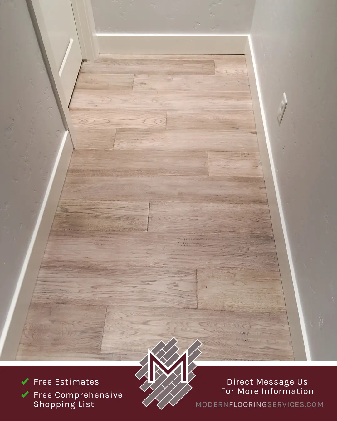 Engineered Hickory Hardwood Flooring Installation By Modern Flooring Services.