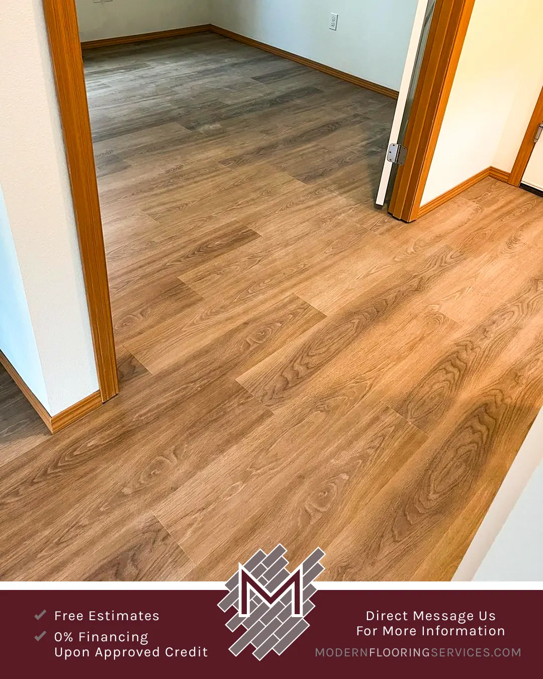 Click Vinyl EVP Flooring Installation By Modern Flooring Services.