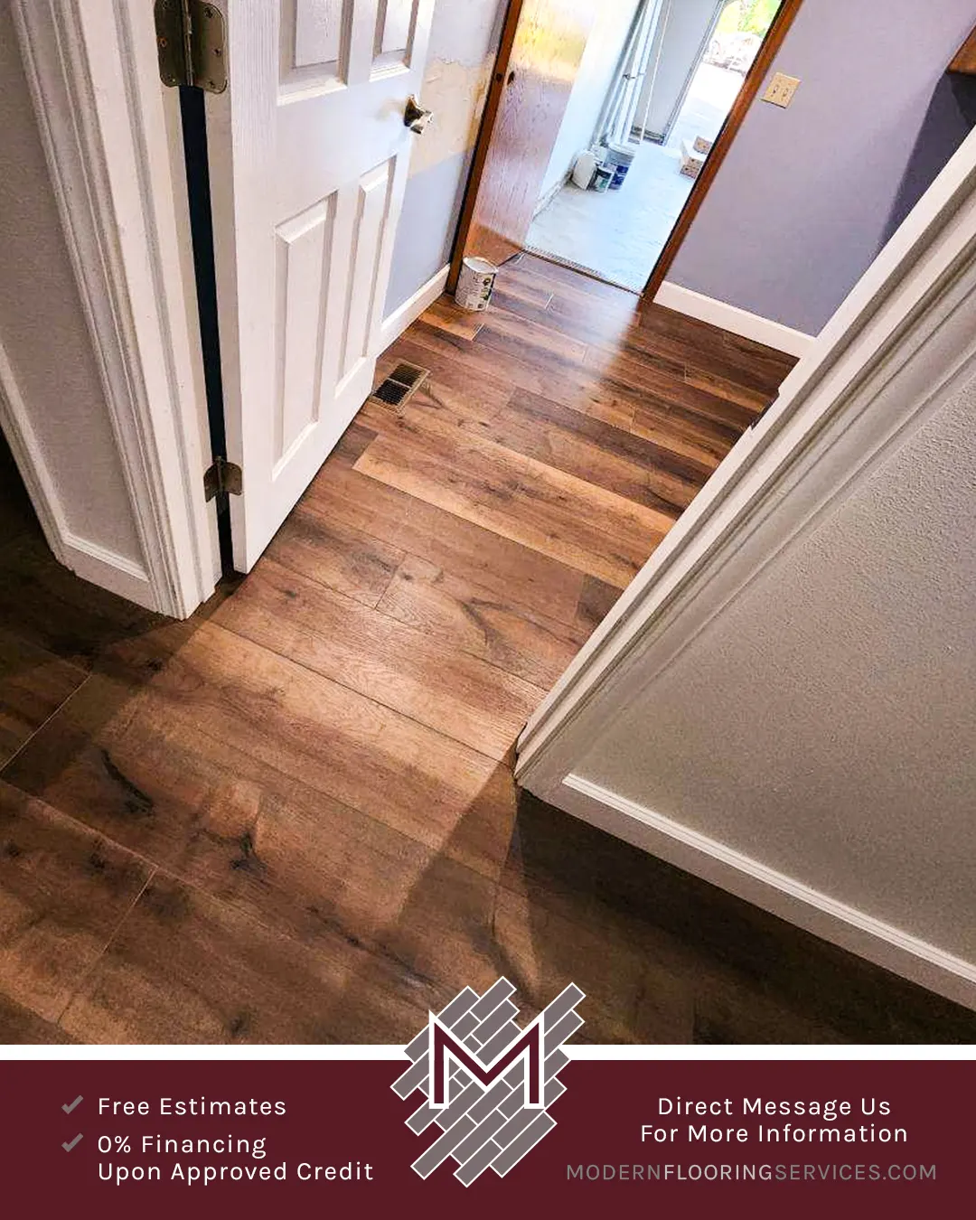 Click Vinyl EVP Flooring Installation By Modern Flooring Services.