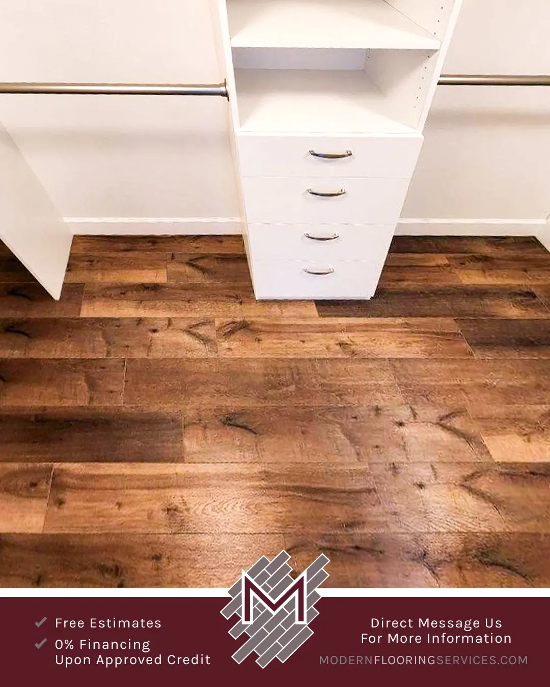 Click Vinyl EVP Flooring Installation By Modern Flooring Services.