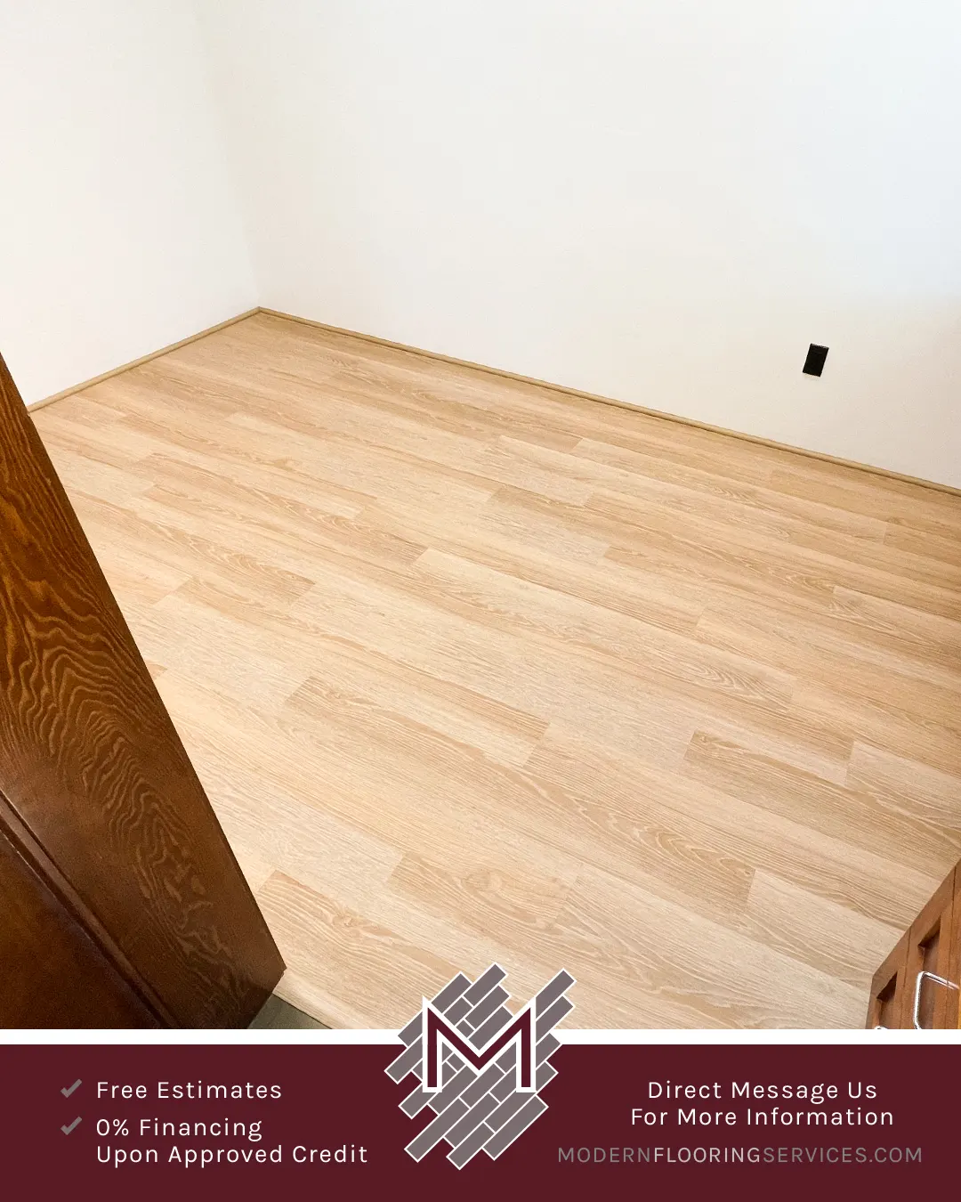 Dream Home Office New Milner Pass Oak Waterproof Rigid Vinyl Plank Flooring Installation By Modern Flooring Services.