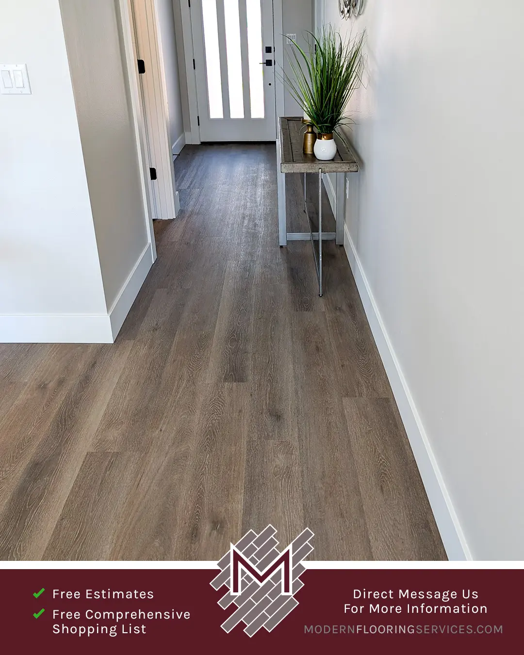 Luxury Vinyl Flooring Installation By Modern Flooring Services.