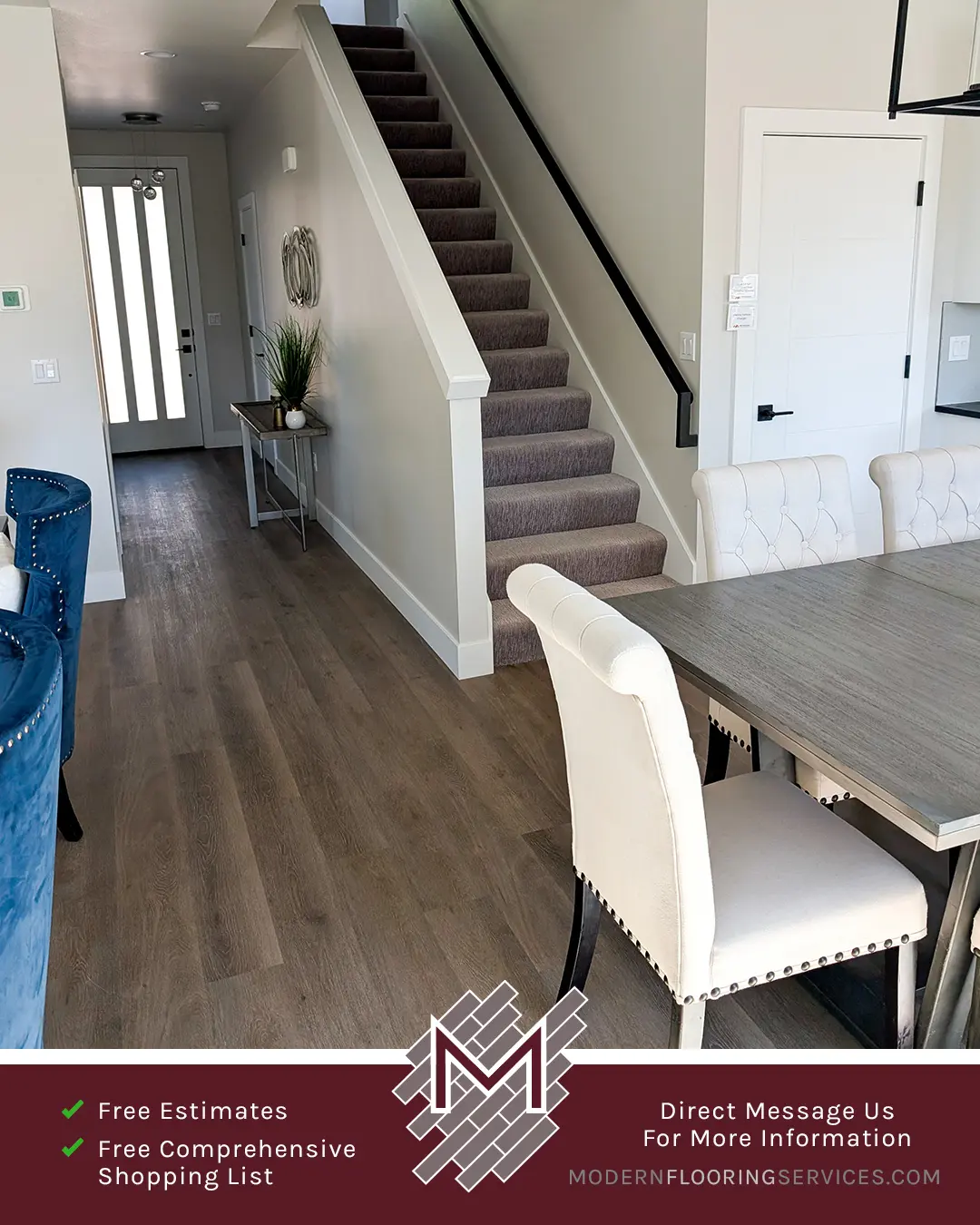 Luxury Vinyl Flooring Installation By Modern Flooring Services.