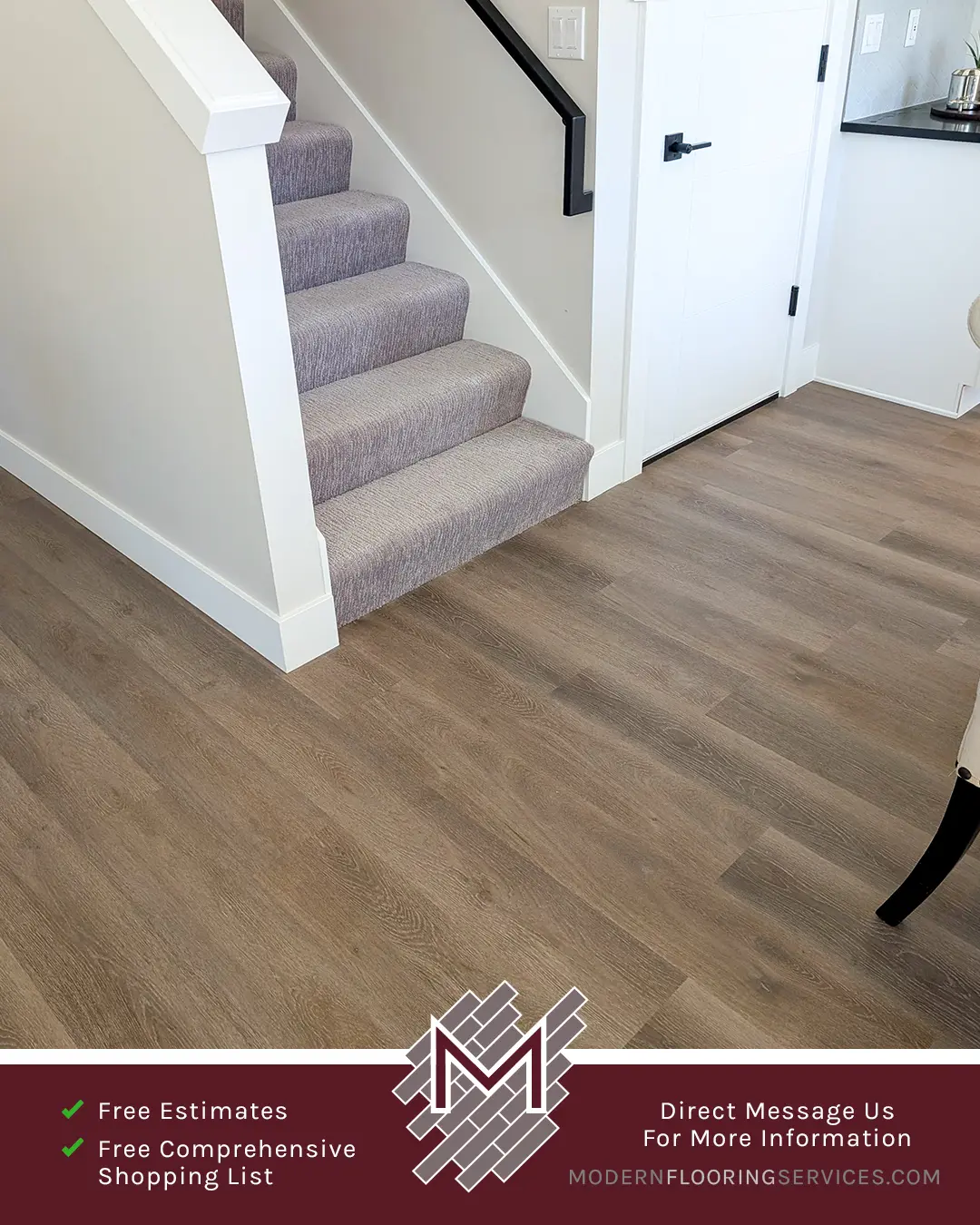 Luxury Vinyl Flooring Installation By Modern Flooring Services.