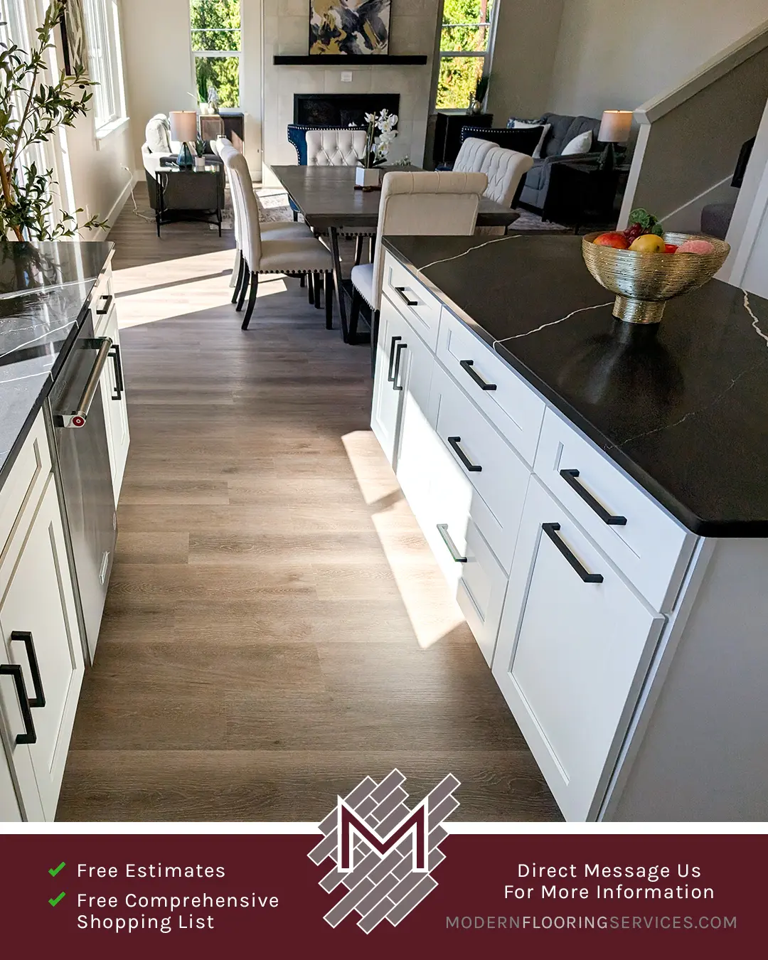 Luxury Vinyl Flooring Installation By Modern Flooring Services.