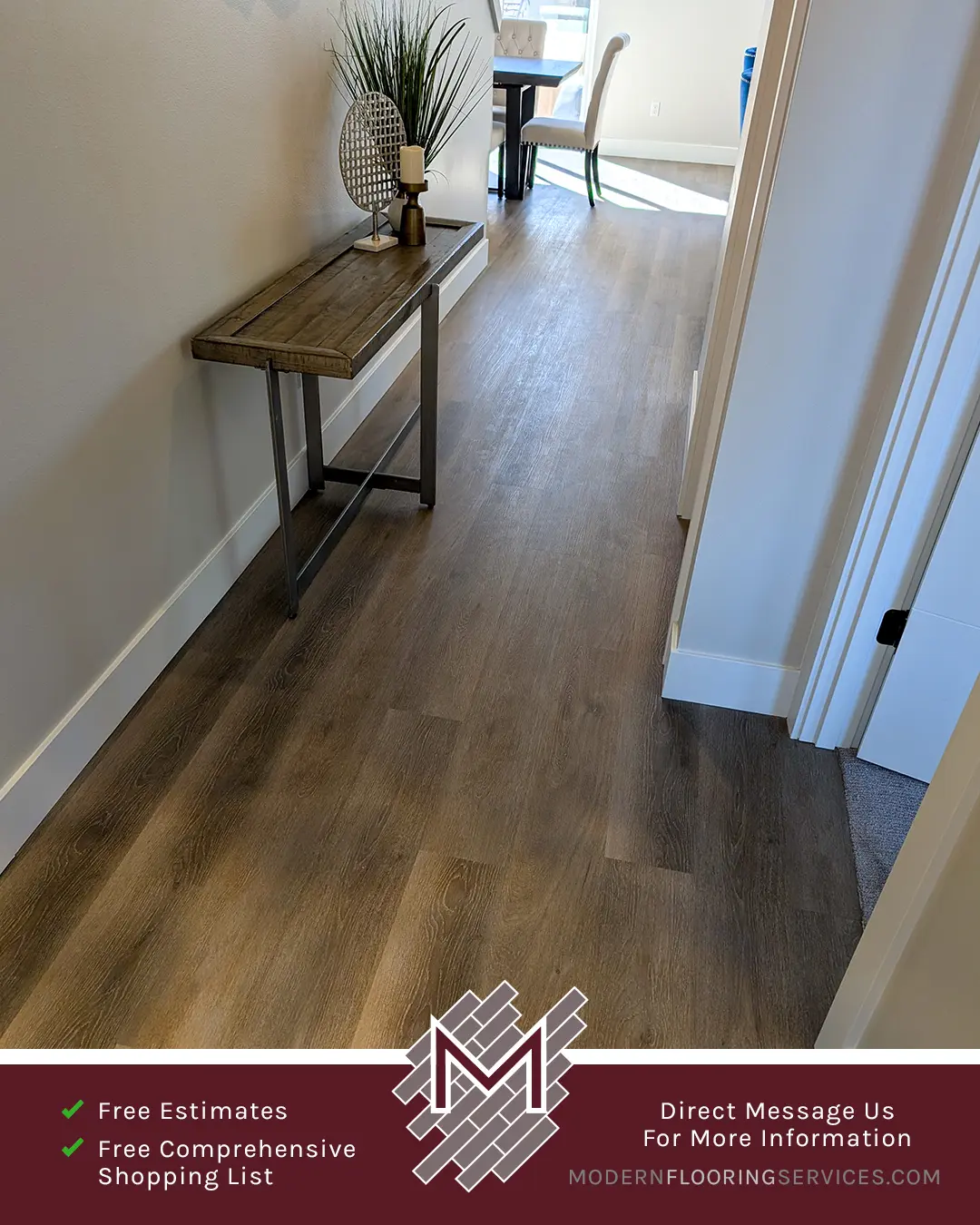 Luxury Vinyl Flooring Installation By Modern Flooring Services.