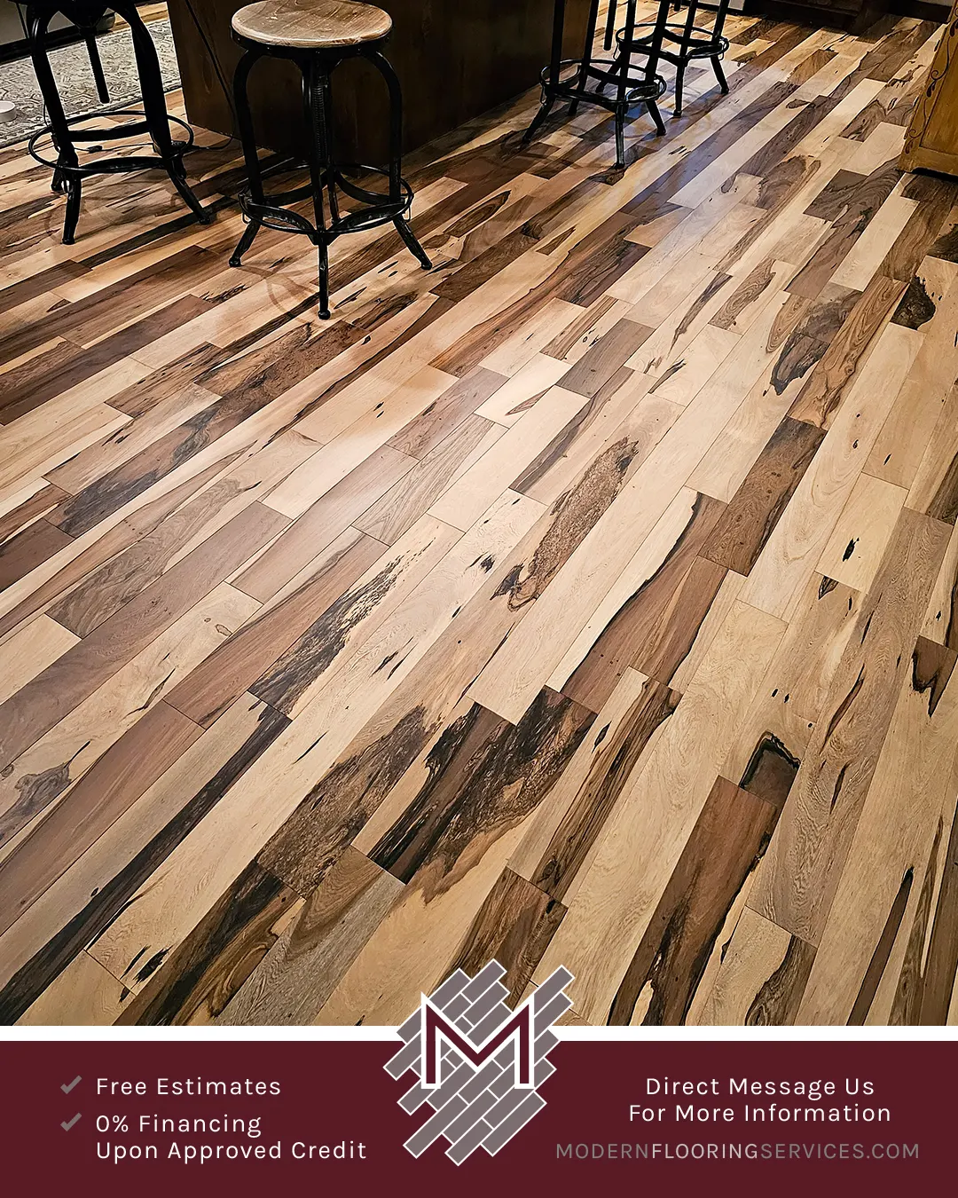 Brazilian Pecan Natural Solid Hardwood Flooring Installation By Modern Flooring Services.