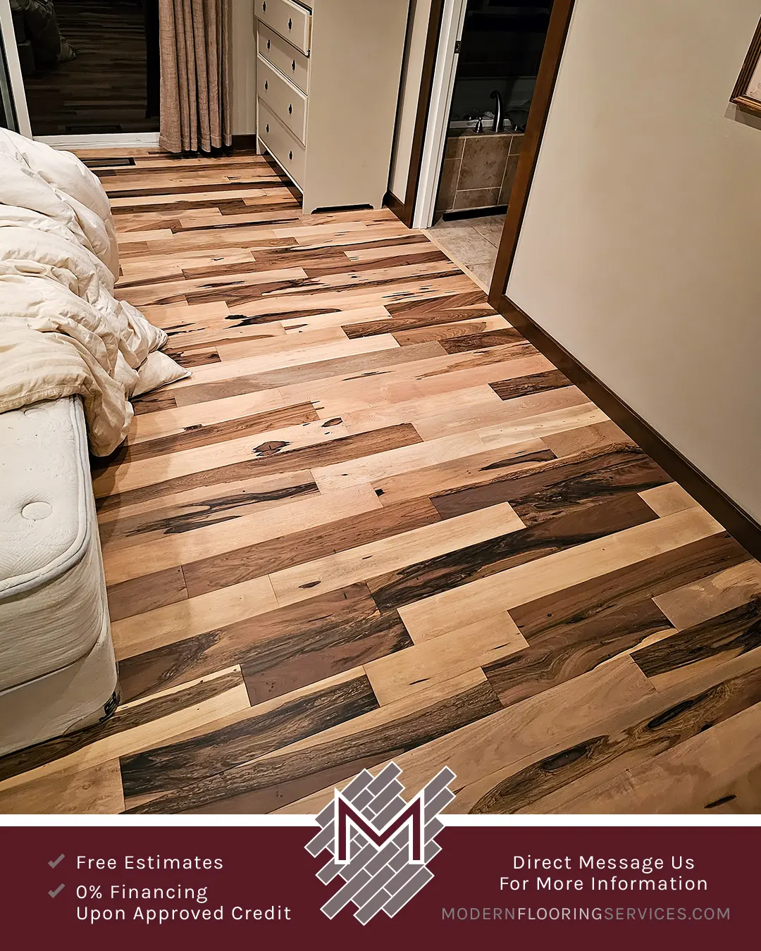 Brazilian Pecan Natural Solid Hardwood Flooring Installation By Modern Flooring Services.