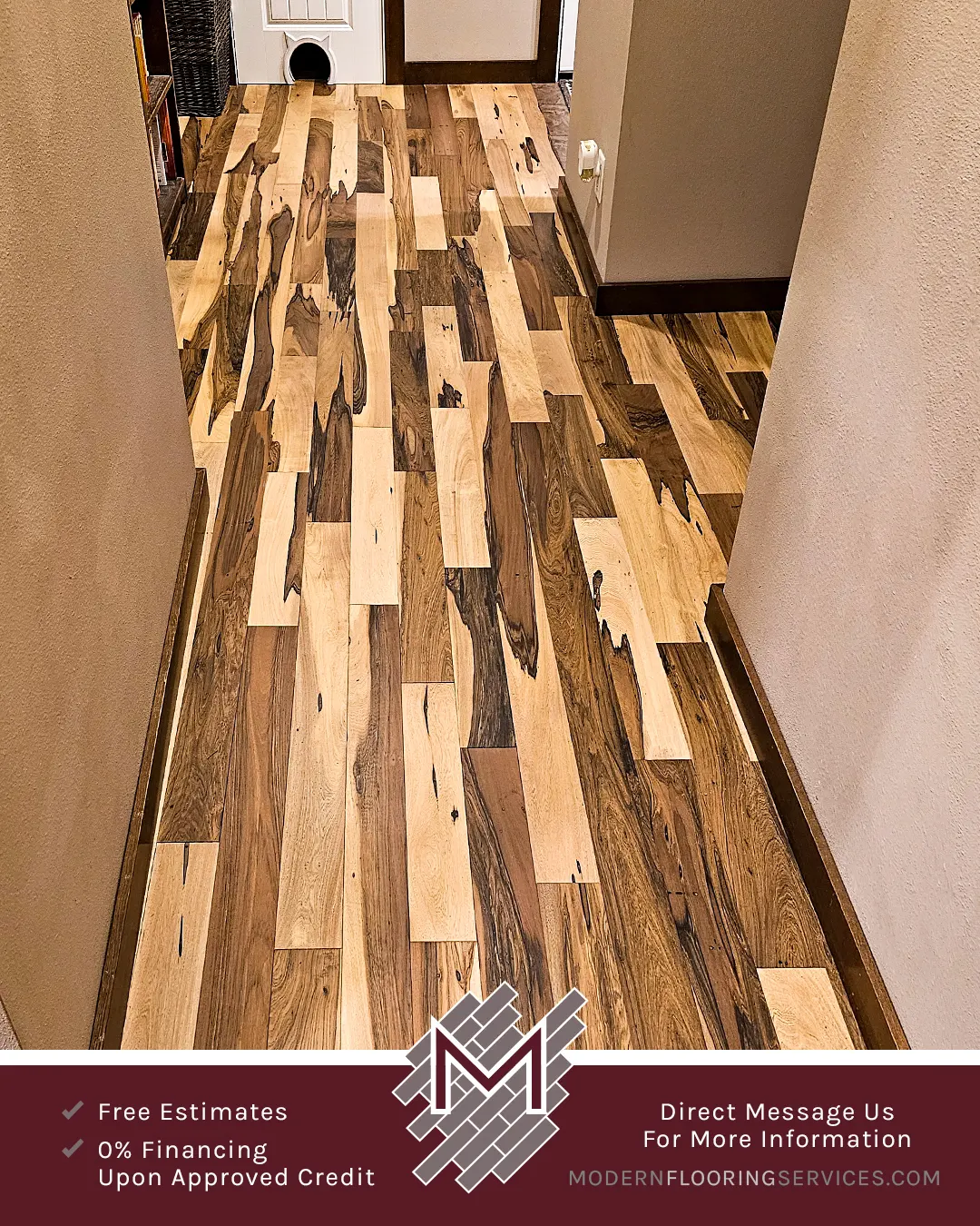 Brazilian Pecan Natural Solid Hardwood Flooring Installation By Modern Flooring Services.