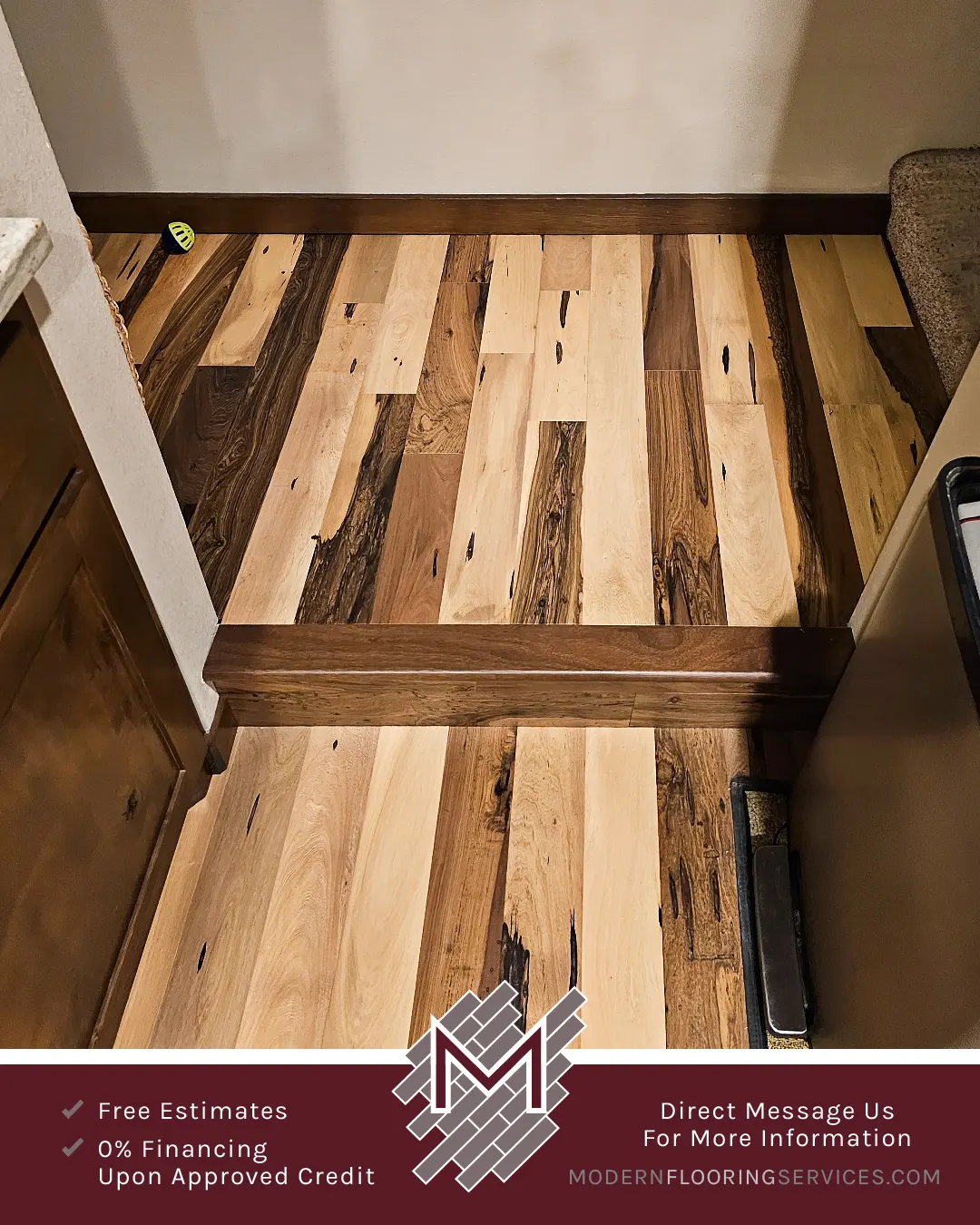 Brazilian Pecan Natural Solid Hardwood Flooring Installation By Modern Flooring Services.