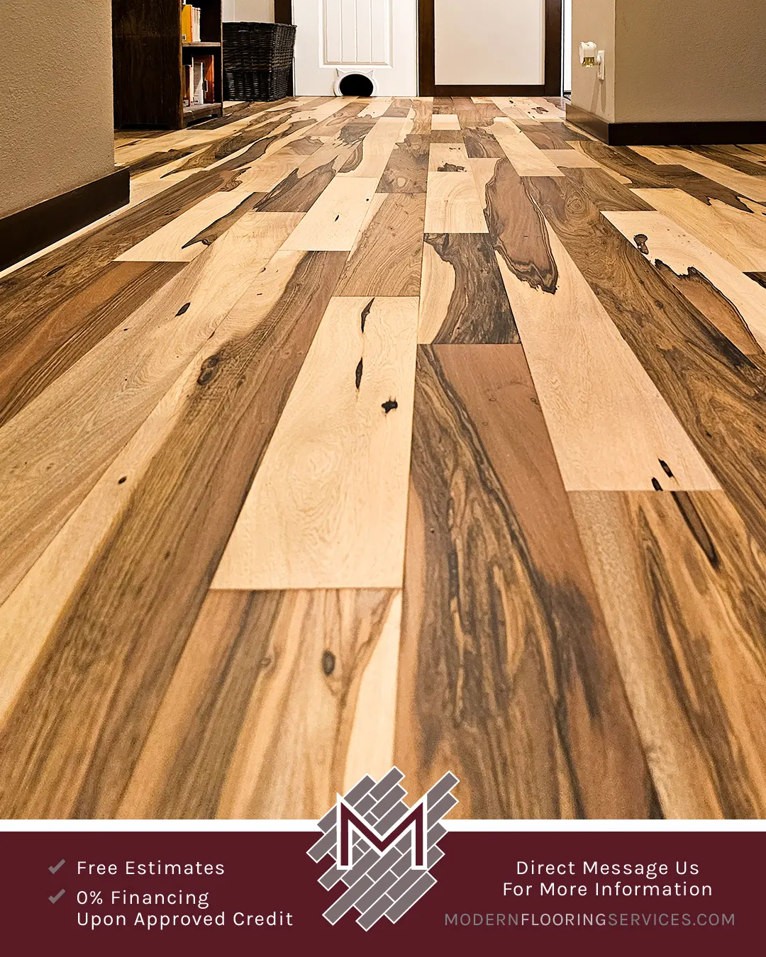 Brazilian Pecan Natural Solid Hardwood Flooring Installation By Modern Flooring Services.