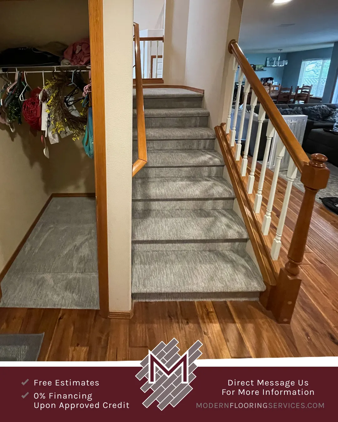 New Carpet and Vinyl Flooring Installation.