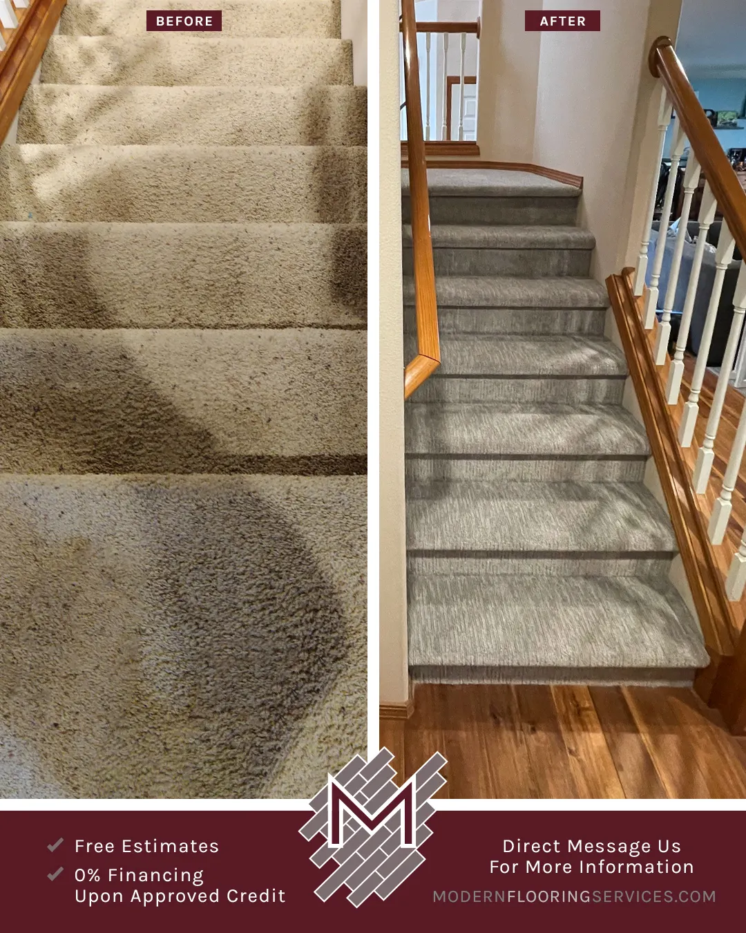 New Carpet and Vinyl Flooring Installation.