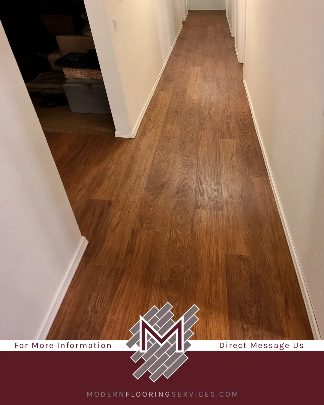 Brazilian Cherry Waterproof Rigid Vinyl Plank Flooring Installation
