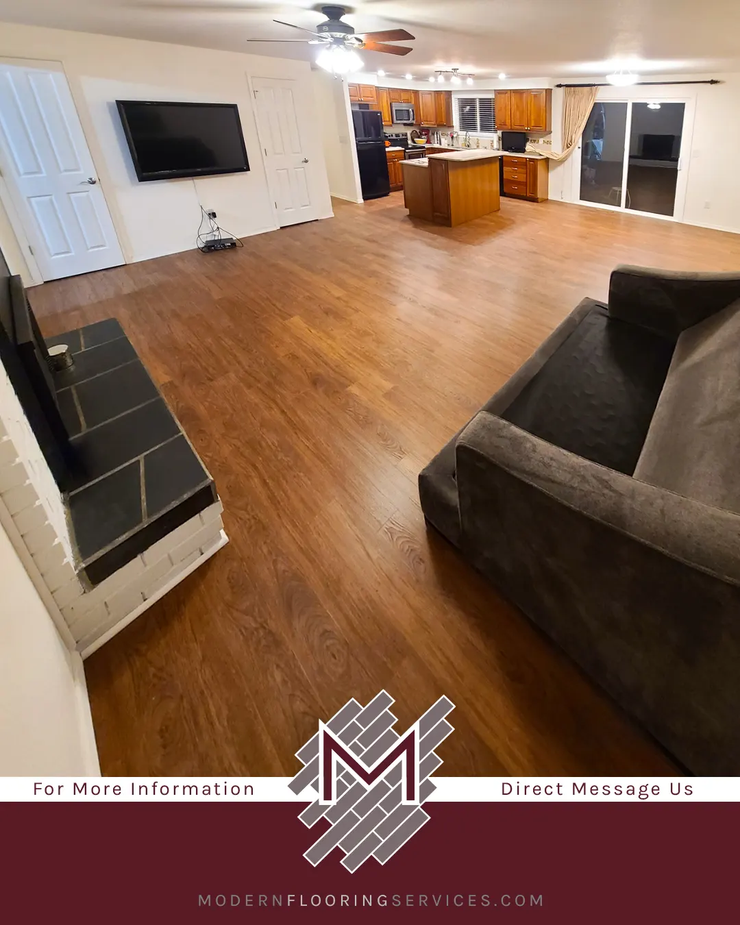 Brazilian Cherry Waterproof Rigid Vinyl Plank Flooring Installation