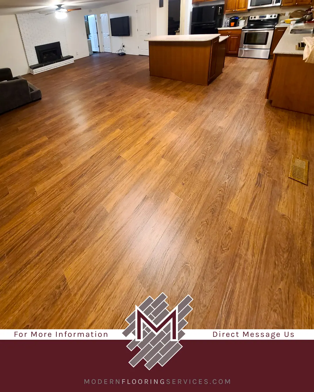 Brazilian Cherry Waterproof Rigid Vinyl Plank Flooring Installation