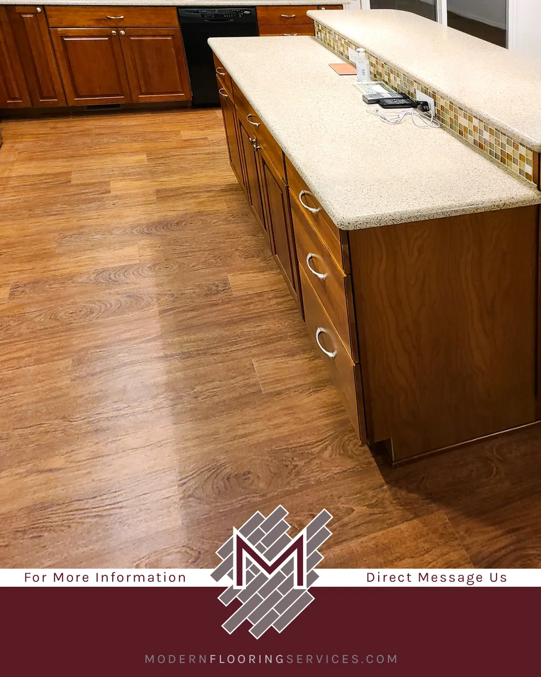 Brazilian Cherry Waterproof Rigid Vinyl Plank Flooring Installation