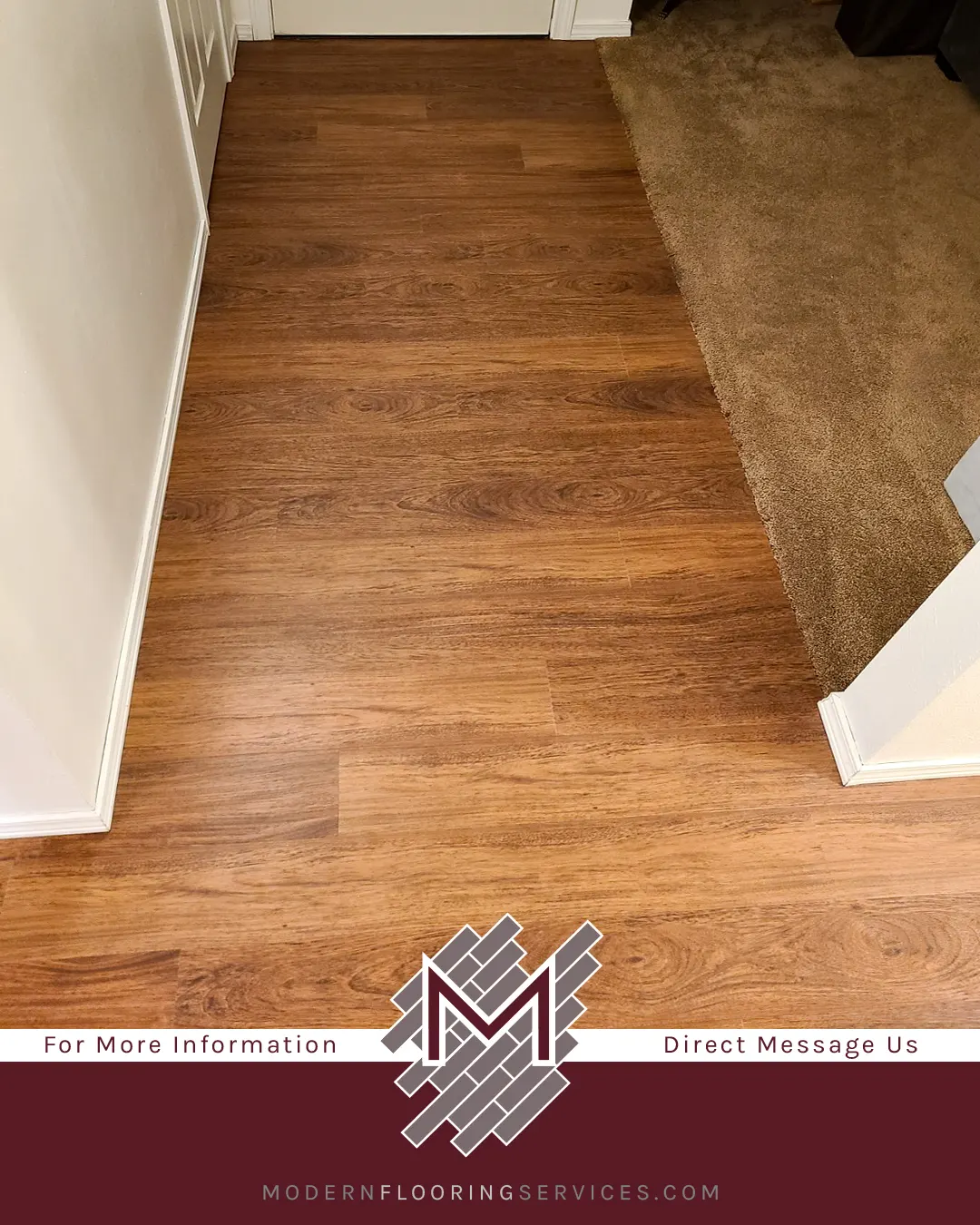 Brazilian Cherry Waterproof Rigid Vinyl Plank Flooring Installation