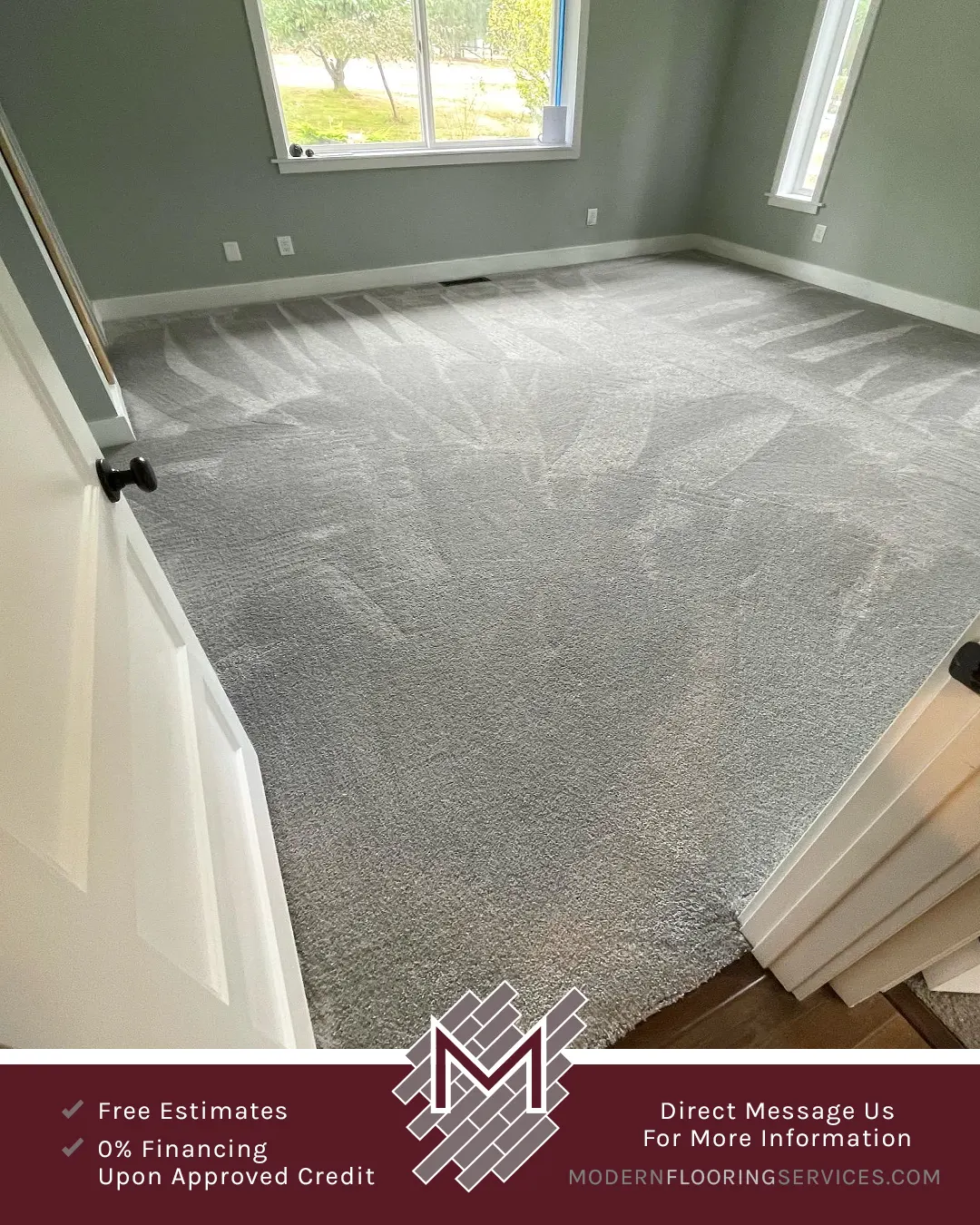 New Carpet Flooring Installation.