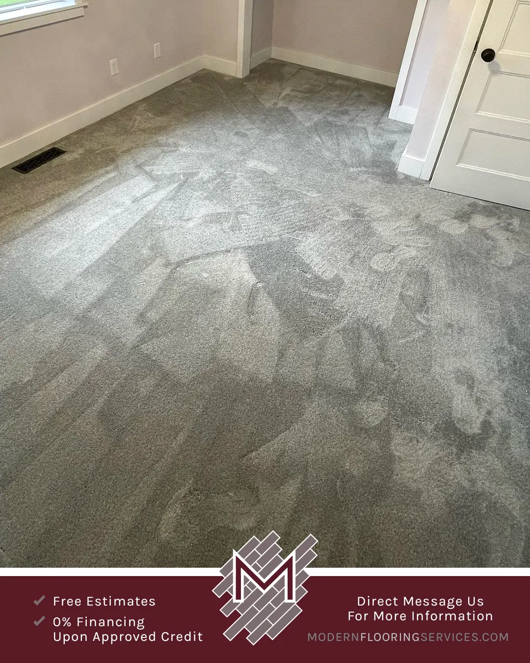 New Carpet Flooring Installation.