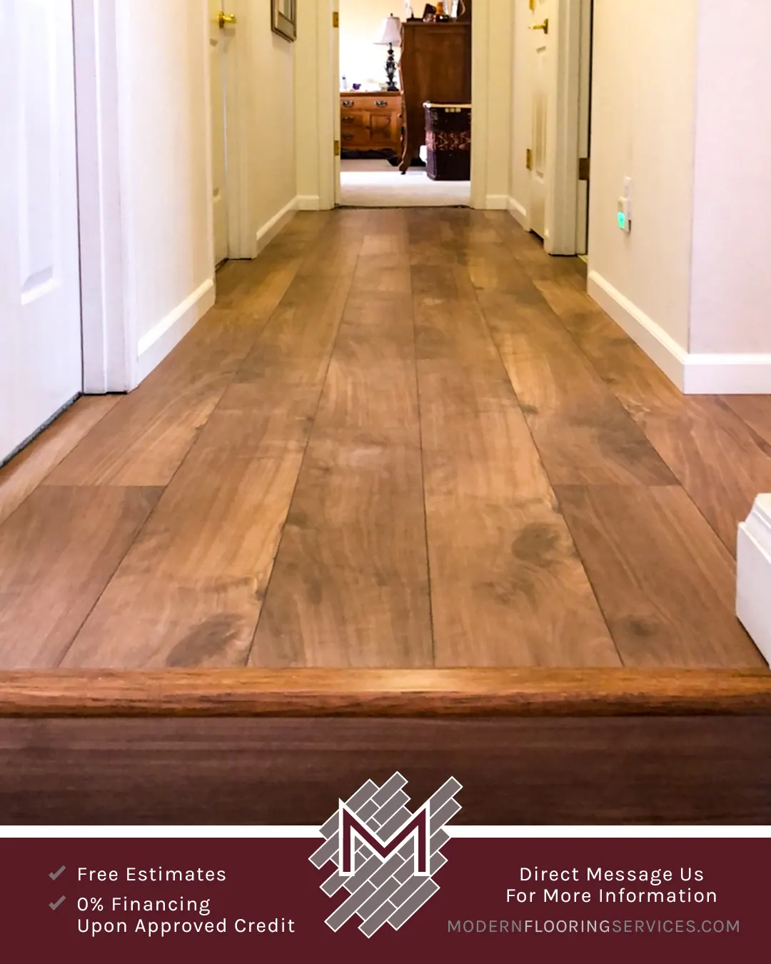Hallway - New Vinyl Flooring Installation.