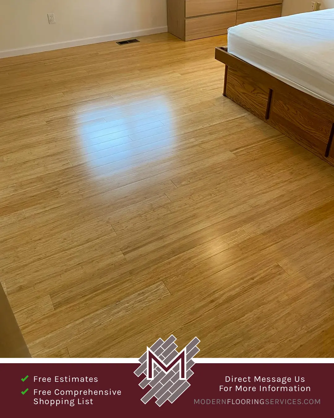 Bamboo Flooring Installation By Modern Flooring Services.