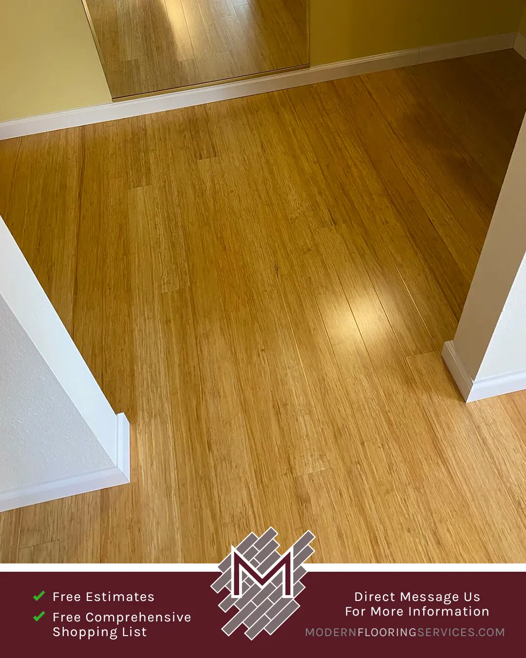 Bamboo Flooring Installation By Modern Flooring Services.